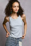 POL Round Neck Ribbed Tank - Trendsi - Flyclothing LLC