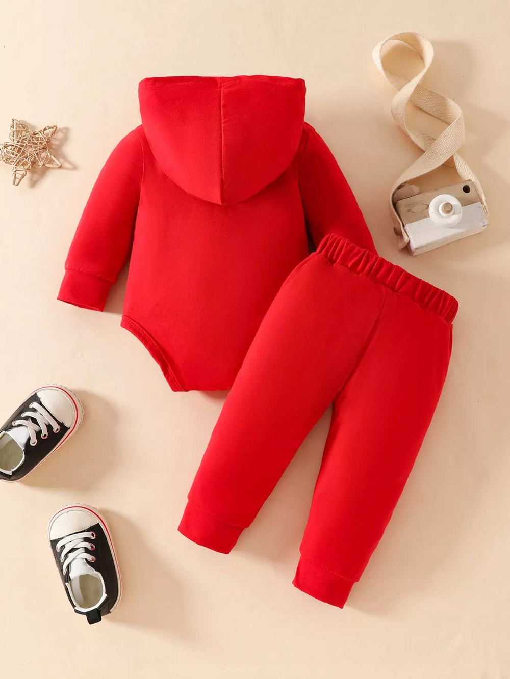Children's Long Sleeve Bodysuit Hoodie and Pants Set - Trendsi - Flyclothing LLC