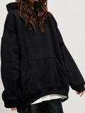 Pocketed Dropped Shoulder Long Sleeve Hoodie - Trendsi - Flyclothing LLC
