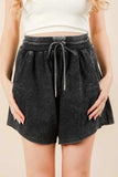VERY J Mineral Washed Comfy Baggy Shorts - Trendsi - Flyclothing LLC
