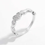 925 Sterling Silver Inlaid Zircon Heart Ring - Trendsi - Flyclothing LLC