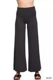 Zenana Full Size Fold Over Waist Comfy Wide Leg Pants Plus Size - Trendsi - Flyclothing LLC