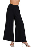 Zenana Relaxed Fit Elastic Waisted Wide Leg Pants - Trendsi - Flyclothing LLC