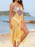 Fringe Spaghetti Strap Cover-Up - Trendsi - Flyclothing LLC