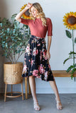 Reborn J Floral Wrap Ruffle Hem Skirt - Trendsi - Flyclothing LLC