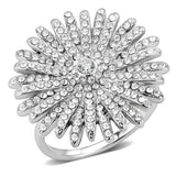 DA364 - High polished (no plating) Stainless Steel Ring with AAA Grade CZ in Clear - Alamode - Flyclothing LLC