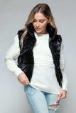 Snobbish Fine Fur Lining Quilted Vest - Trendsi - Flyclothing LLC