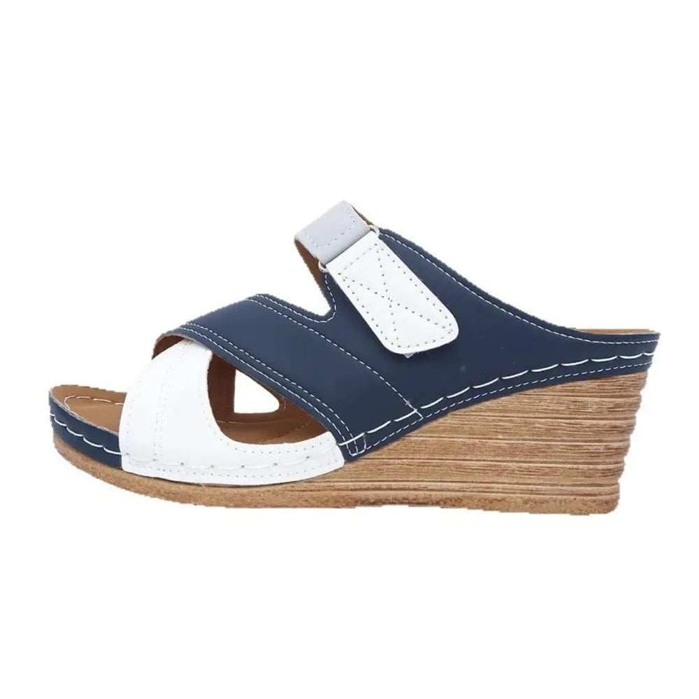 Open Toe Wedge Sandals - Trendsi - Flyclothing LLC