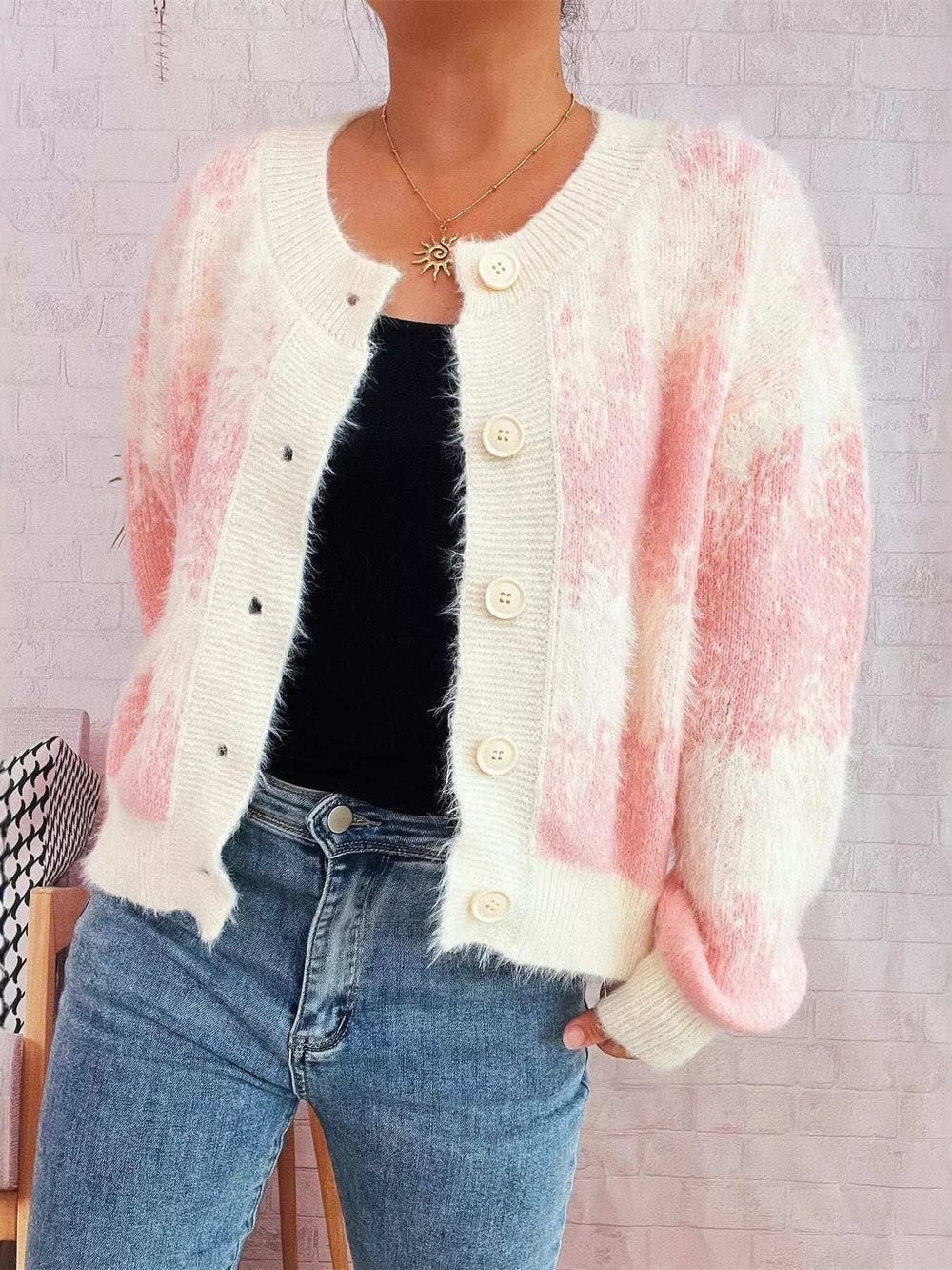 Ribbed Hem Button Up Cardigan - Trendsi - Flyclothing LLC