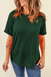 Round Neck Short Sleeve T-Shirt - Trendsi - Flyclothing LLC