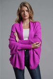 Open Front Batwing Sleeve Cardigan - Trendsi - Flyclothing LLC