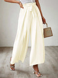 Tied Slit Wide Leg Pants - Trendsi - Flyclothing LLC