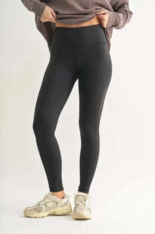 MONO B Essential Solid Leggings - Trendsi - Flyclothing LLC