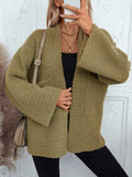 Open Front Long Sleeve Cardigan - Trendsi - Flyclothing LLC