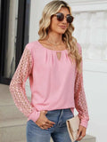 Cutout Round Neck Long Sleeve T-Shirt - Trendsi - Flyclothing LLC