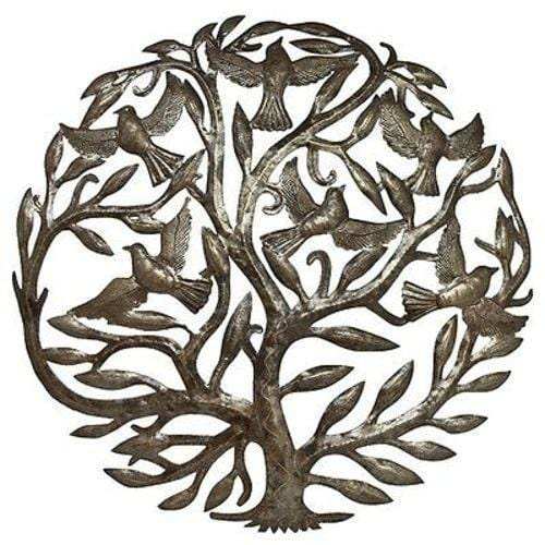 Steel Drum Art - 24 inch Tree of Life - Croix des Bouquets - Croix des Bouquets - Flyclothing LLC