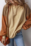 Color Block Long Sleeve Sweatshirt - Trendsi - Flyclothing LLC
