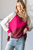 HOPELY Color Block Long Sleeve T-Shirt - Trendsi - Flyclothing LLC