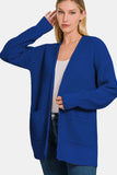 Zenana Waffle Open Front Sweater Cardigan - Trendsi - Flyclothing LLC
