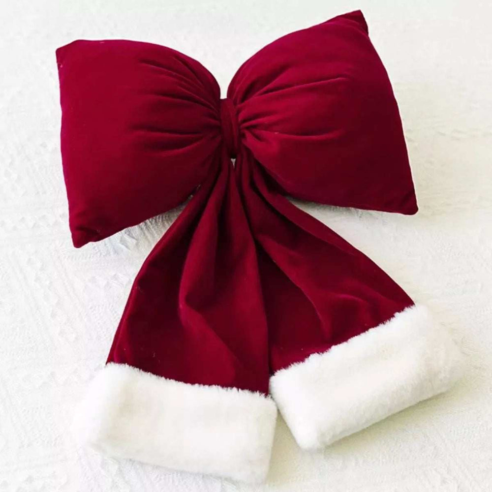Christmas Velvet Bow Hanging Ornament - Trendsi - Flyclothing LLC