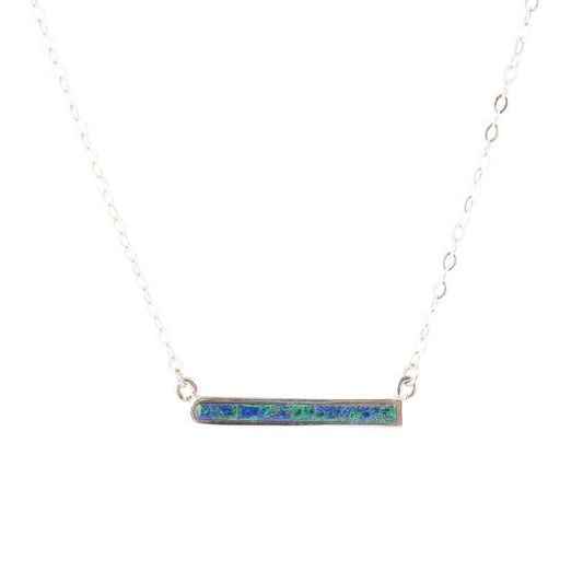 Dainty Azurite Bar Necklace - Barse Jewelry - Flyclothing LLC