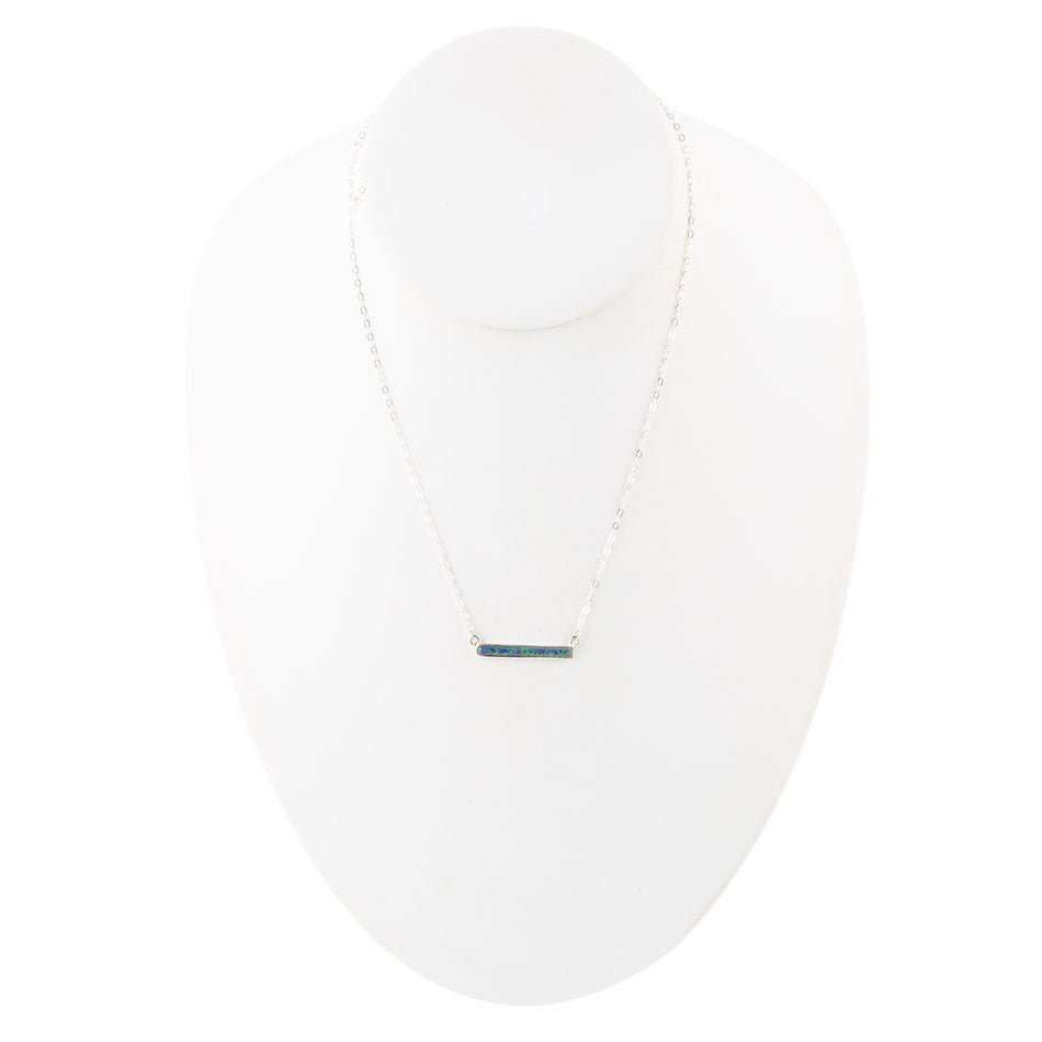 Dainty Azurite Bar Necklace - Barse Jewelry - Flyclothing LLC