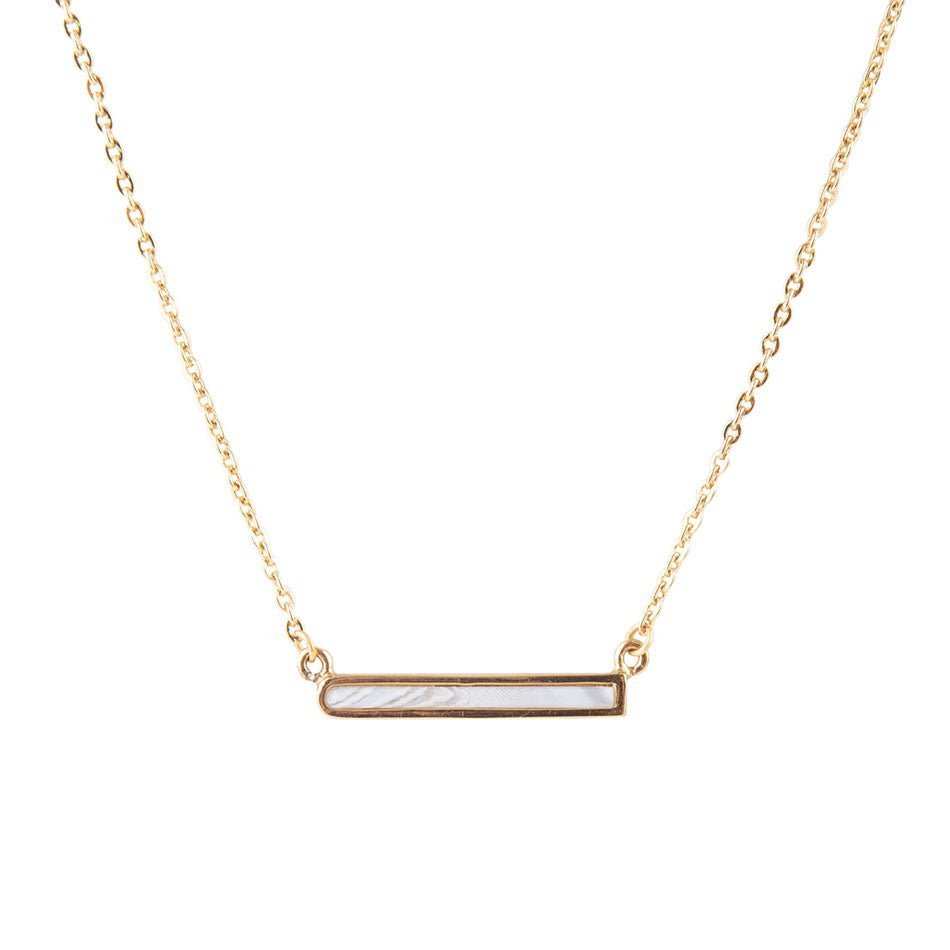 Dainty Botswana Agate Bar Necklace - Barse Jewelry - Flyclothing LLC