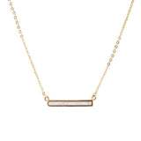 Dainty Botswana Agate Bar Necklace - Barse Jewelry - Flyclothing LLC