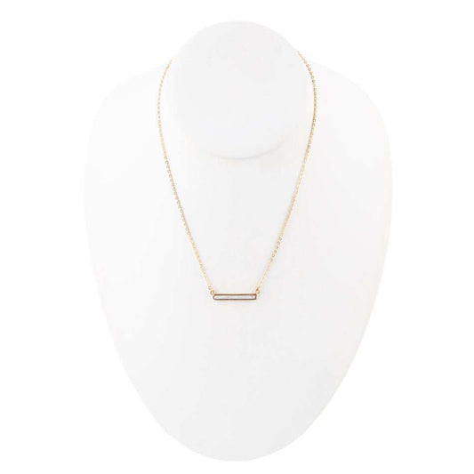 Dainty Botswana Agate Bar Necklace - Barse Jewelry - Flyclothing LLC