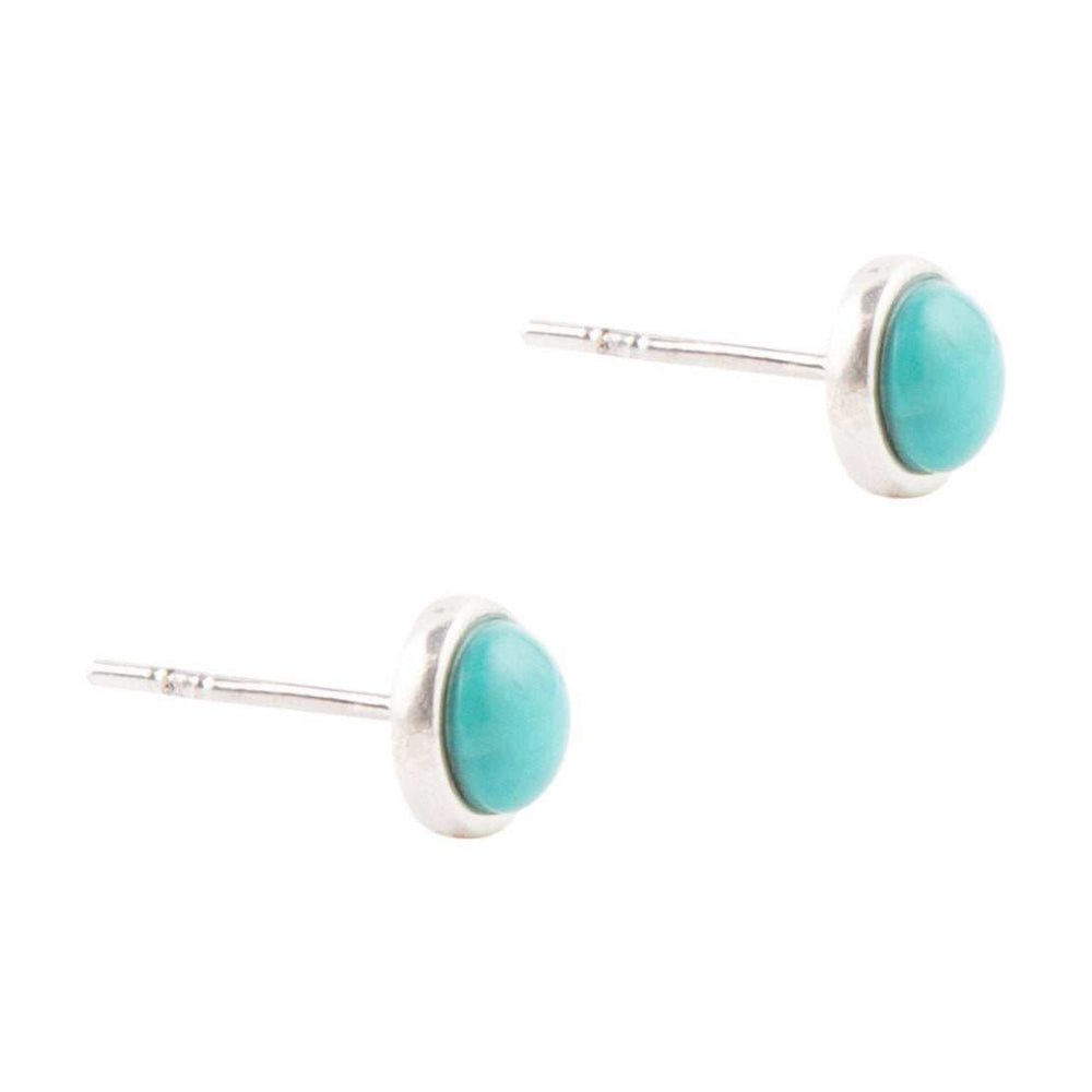 Dainty Dot Turquoise and Silver Earrings - Barse Jewelry - Flyclothing LLC