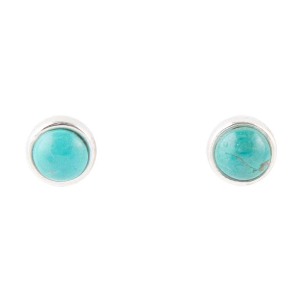 Dainty Dot Turquoise and Silver Earrings - Barse Jewelry - Flyclothing LLC