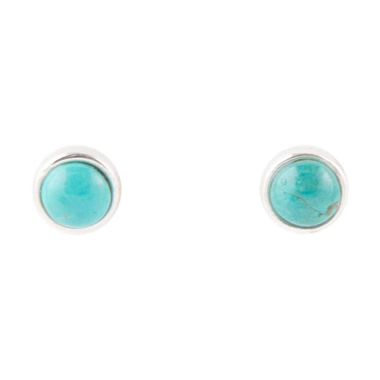 Dainty Dot Turquoise and Silver Earrings - Barse Jewelry - Flyclothing LLC