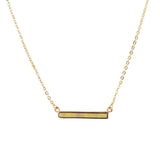 Dainty Green Aventurine Bar Necklace - Barse Jewelry - Flyclothing LLC