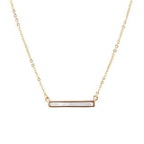 Dainty Mother of Pearl Bar Necklace - Barse Jewelry - Flyclothing LLC