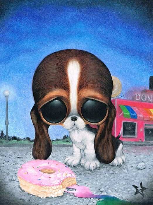 Black Market Art Company Daisy Dog Print - Black Market Art Company - Flyclothing LLC