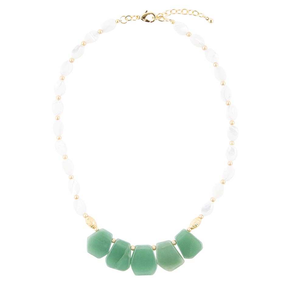 Dani Aventurine and Pearl Necklace - Barse Jewelry - Flyclothing LLC
