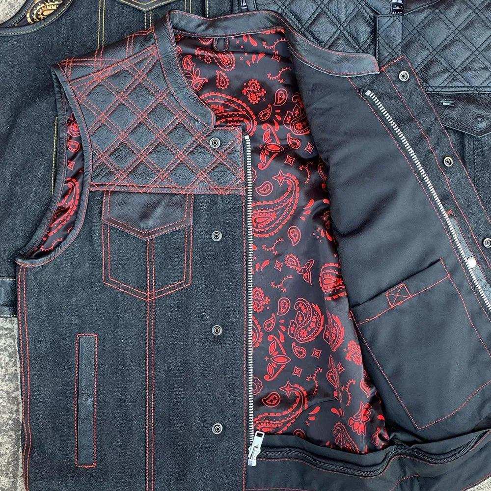 Crimson - Mens Hybrid Club Vest - Unik Just for Bikers - Flyclothing LLC