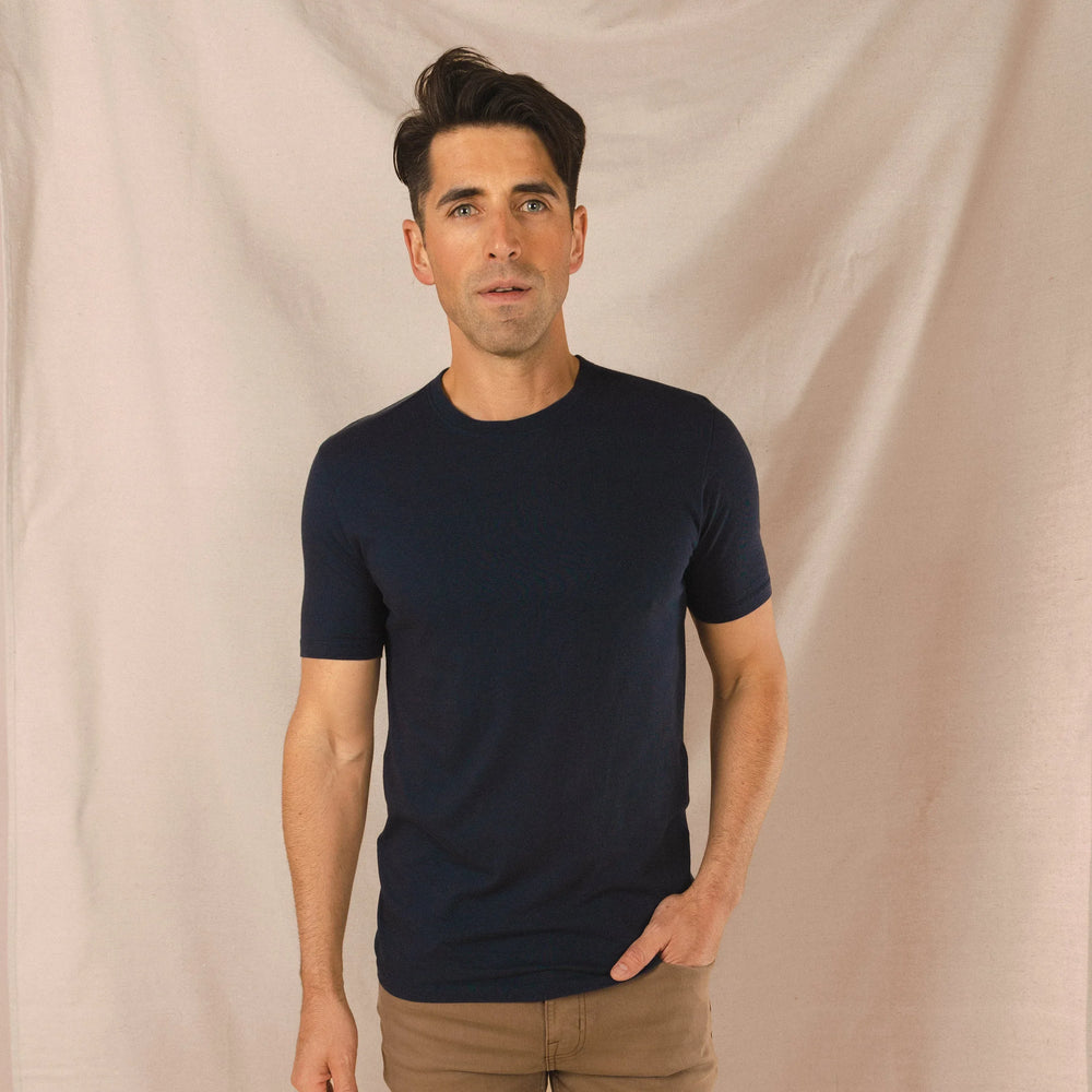 The Blues Singer | Deep Navy Everyman™ T Shirt - Shinesty - Flyclothing LLC