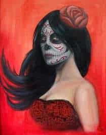 Black Market Art Company Day of Dead Red Print - Black Market Art Company - Flyclothing LLC