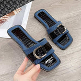 Buckle Trim Open Toe Sandals - Trendsi - Flyclothing LLC