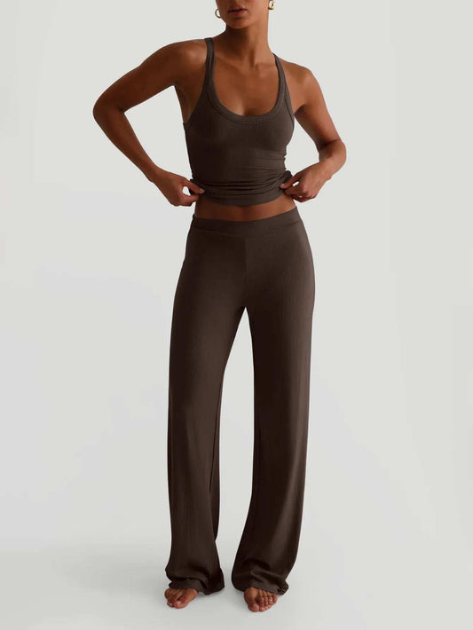 Scoop Neck Cami and Pants Set - Trendsi - Flyclothing LLC