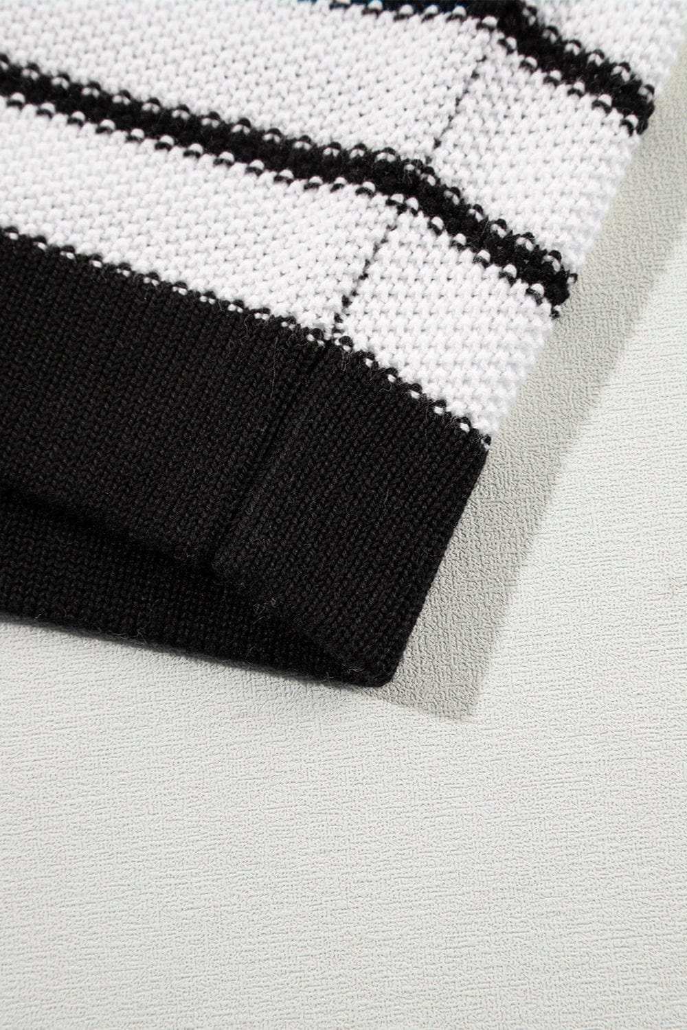 Striped Round Neck Knit Top - Trendsi - Flyclothing LLC