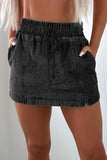 Drawstring High Waist Denim Shorts - Trendsi - Flyclothing LLC