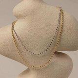 Titanium Steel Beaded Necklace - Trendsi - Flyclothing LLC