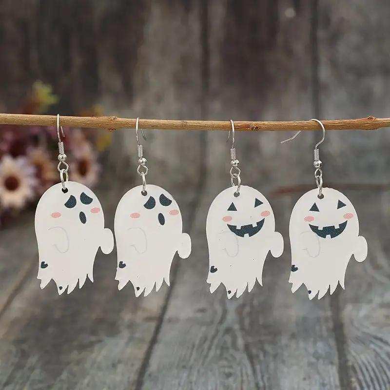 2 Piece Alloy Acrylic Ghost Dangle Earrings - Trendsi - Flyclothing LLC