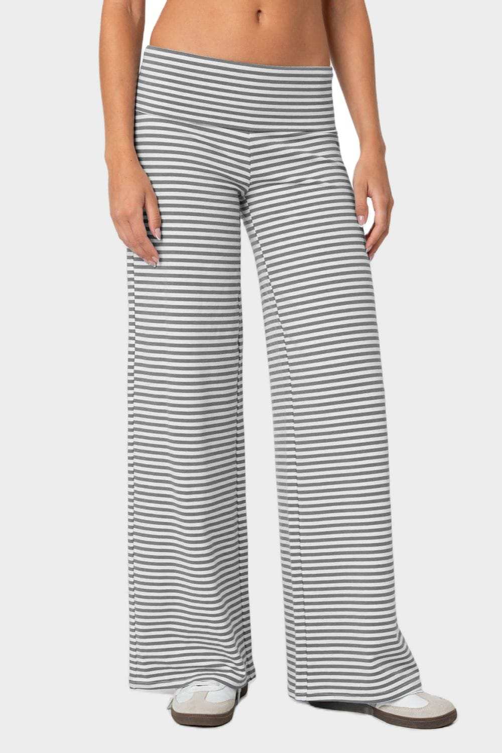 Striped Wide Leg Pants - Trendsi - Flyclothing LLC