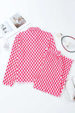 Checkered Button Up Top and Pants Lounge Set - Trendsi - Flyclothing LLC