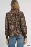 Umgee Ruffle Trim Leopard Print Shirt - Trendsi - Flyclothing LLC