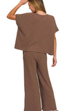 Zenana Cotton Slub Top & Pants Set - Trendsi - Flyclothing LLC