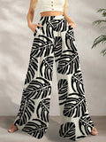 Printed Wide Leg Pants - Trendsi - Flyclothing LLC